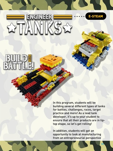 Engineer Tanks STEAM Summer Camp (2022-06-27 - 2022-07-01)